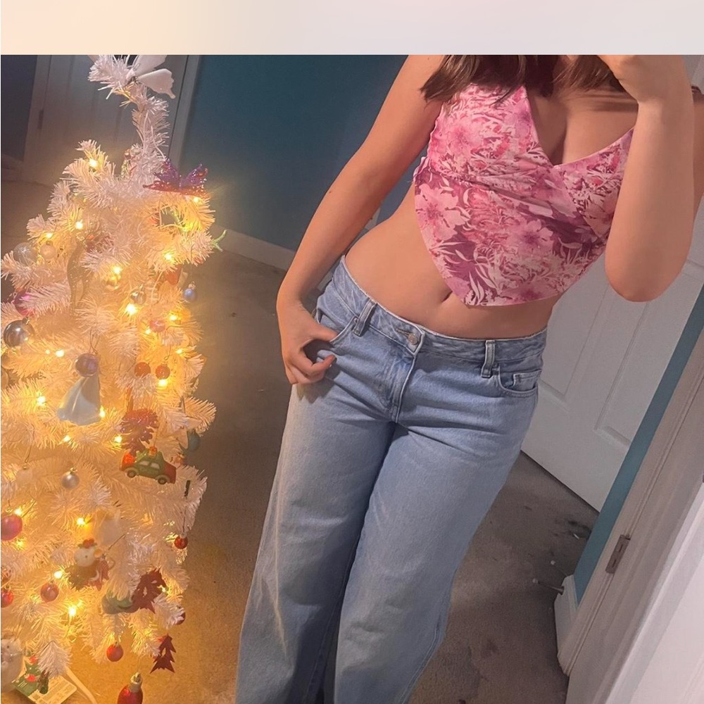 Pink Floral Women's Top